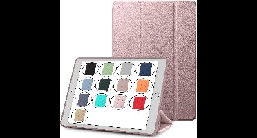 Tablethoes Geschikt voor: Tablethoes Geschikt voor: iPad Pro 11 (2022) / iPad Pro 11 (2021) / iPad Pro 11 (2020) / iPad Pro 11 (2018) - 11 inch Ultraslanke Hoesje Tri-Fold Cover Case - Rosegoud