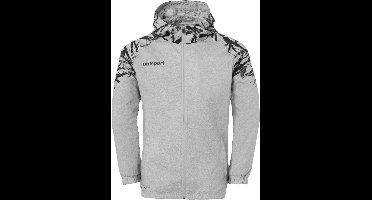 Uhlsport Goal 25 Sweater Met Kap Heren - Donkergrijs Gemeleerd / Zwart | Maat: 3XL