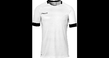 Uhlsport Division 2.0 Shirt Korte Mouw Kinderen - Wit / Zwart | Maat: 140
