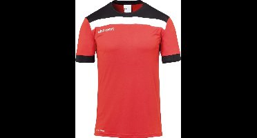 Uhlsport Offense 23 Shirt Korte Mouw Heren - Rood / Zwart / Wit | Maat: 3XL