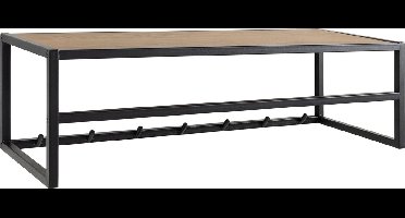 Kapstok Bronx 1 Metal Zwart/Naturel Groot - Giga Living