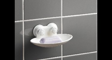 Zeephouder kunststof met 2 zuignappen wit