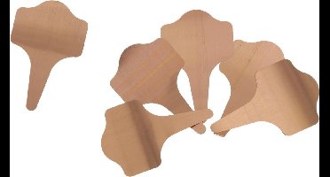 Plaatetiketten koper 8cm set à 6 stuks