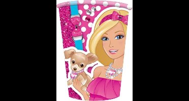 Procos Feestbekers Barbie 200 Ml Plastic Roze 8 Stuks