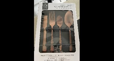 Home Deco Factory Bestekset Tableware Collection - 16 delig - koper - RVS - 4 personen