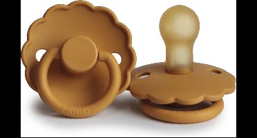 Frigg fopspeen - maat 1 0-6 maanden - 1 stuk - daisy - honey gold