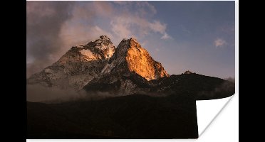 Poster K2 berg in de mist - 30x20 cm