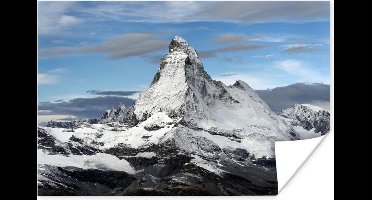 Poster Wolken boven de Matterhorn in Zwitserland - 30x20 cm