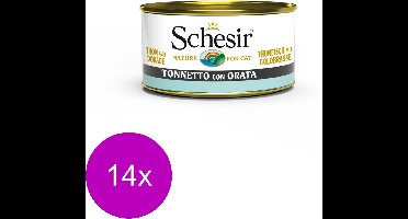 Schesir Kat Blik Ocean Tonijn/Zeebrasem - Kattenvoer - 14 x 85 g