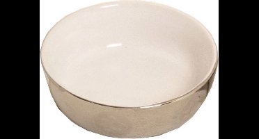 Kattendrinkschotel Royal Zilver/Wit 15 cm