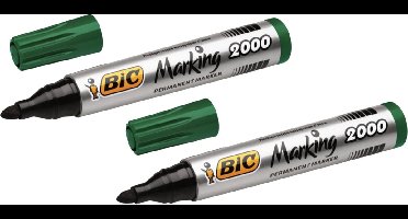 BIC permanent marker - Set van 2! - Marking 2000 - 17mm - Voordeelset - Groen