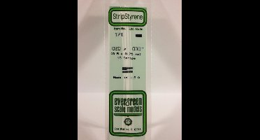 Evergreen Modelbouwdecoratie - 121 Strip 0,5mmX0,8mmX35cm - 10 stuks Styreen