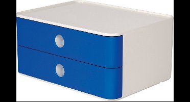 HAN smart-box - ALLISON - 2 lades - stapelbaar - wit/royal blauw - HA-1120-14