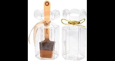 Plastic Doosjes met Bloemvormige bovenzijde 4.9x4.9x7.6cm (25 stuks)