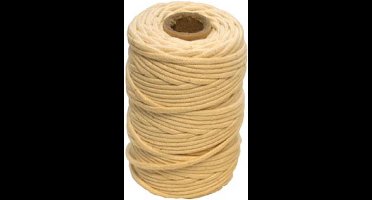 Toolland Katoenen koord, gevlochten, diameter 2 mm, lengte 100 m, wit