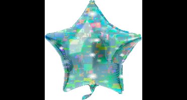 Folat - Folieballon Ster Galactic Aqua - 48 cm