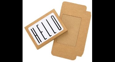 Kraftdoosjes 9,4x2,2x13,2cm Uitgesneden Venster (25 stuks)