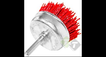 Nylon borstelkom 75 mm boormachine - borstel voor op de boormachine - kunstof borstel