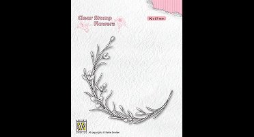 FLO029 - Clearstamp Nellie Snellen - Blooming twig - stempel bloeiend takje - bloesem - twijg