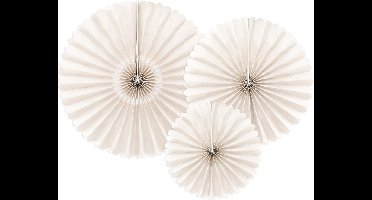 Partydeco - Honeycomb Ivoor ( 3 stuks)