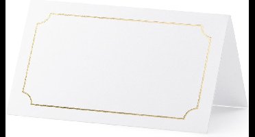 Plaatskaartjes rand goud (10 stuks)