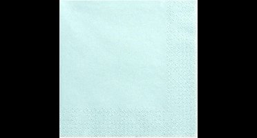 PartyDeco - Servetten - pale turquoise - 20 stuks