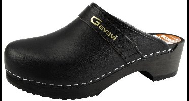 Open Schoenklomp Hout | Zwart | Gevavi  9200 | Maat 37