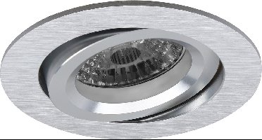 Spot Armatuur GU10 - Proma Aerony Pro - GU10 Inbouwspot - Rond - Zilver - Aluminium - Kantelbaar - Ø82mm