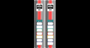 Assortiment kaftpapier voor schoolboeken - lichtgrijs, donkergrijs, rood - 200 x 70 cm - 6 rollen