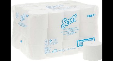 Scott® Toiletpapierrol, Hulsloos, 2-Laags, 1000 vel, Wit (pak 36 rollen)