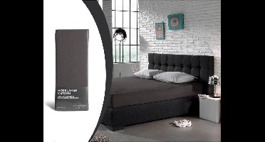 Sleeptime Hoeslaken Katoen - Hoeslaken - 90x200 - Antraciet