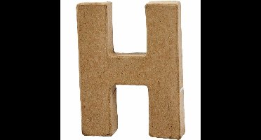 Letter, H, H: 10 cm, B: 7,6 cm, dikte 1,7 cm, 1 stuk