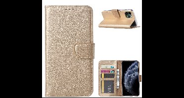 Hoesje Geschikt voor iPhone 11 Pro Portemonnee hoesje - Goud