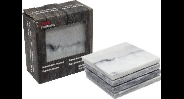 Svenska Living Glazenonderzetters - 4x- marmer - 10 cm - onderlegger