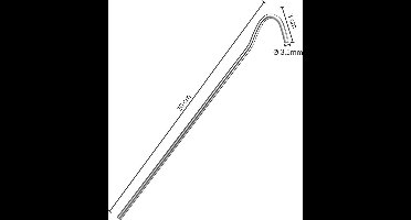 Gardebruk Haringen Set van 50 Gegalvaniseerd Staal lxØ 200x3,5mm