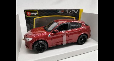 Alfa Romeo Stelvio 2017 Rood Metallic 1-24 Burago