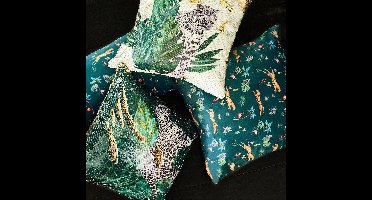 Boltze Home Kussen Leopard 40x40cm polyester groen (1 stuk) assorti