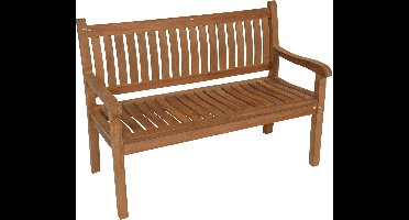 Outdoor Living - Tuinbank teak gebogen rug 130cm