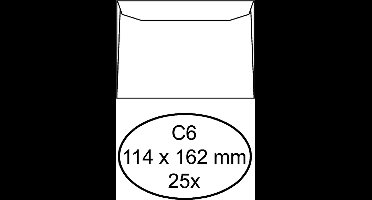 ENVELOP QUANTORE BANK C6 114X162 80GR WIT