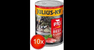 Julius-K9 - Hondenvoer - Natvoer Hond - Paté - Rund - 10 x 400g