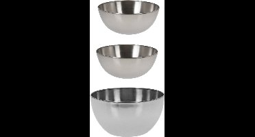 Excellent Houseware voedsel serveerschalen - Set 5x - RVS - D20/D13 cm