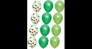 Haza Verjaardag ballonnen - 18x - groen-kleuren-mix - 30 cm - feestversiering