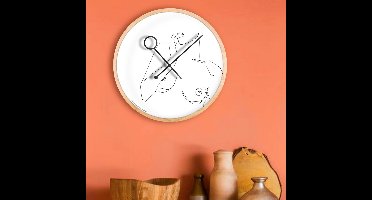 Cloudnola Boobie Wall clock 42 cm Tessa Roosenstein - Line Art Klok