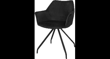 Riverdale eetkamerstoel Ava - Zwart - 82cm hoog