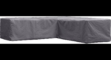 Perel Buitenhoes voor tuinset, grijs, L-vormig, 300 cm x 300 cm x 70 cm