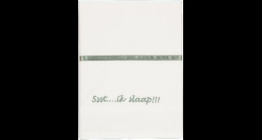 Briljant Baby Laken Wieg Ssst …. ik slaap - 75x100 - borduur - Groen