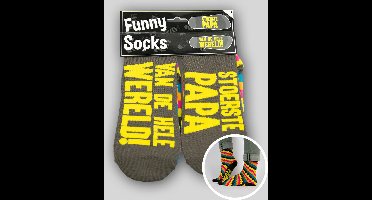 Funny Socks grappige sokken - Stoerste Papa - One-size