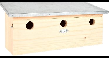 Houten vogelhuisje/nestkastje mussenvilla/mussenhuisje - Tuindecoratie vogelnest nestkast vogelhuisjes