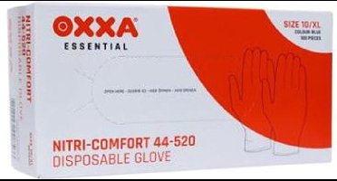 M-Safe 4520 disposable nitril handschoen onderzoekshandschoenen 4520 ongepoederd blauw - maat S