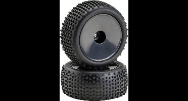 Absima 1:10 Buggy Complete wielen Pin line Schijf Zwart 1 paar